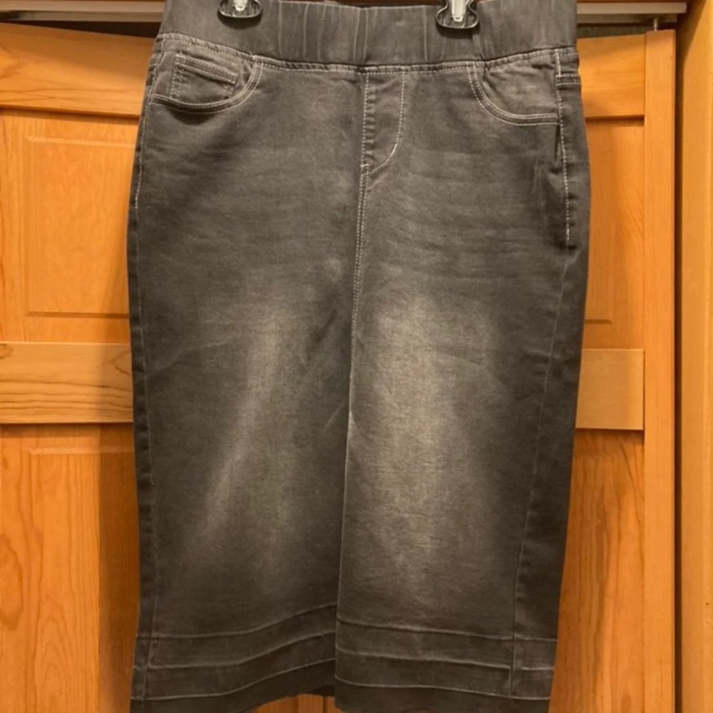 Black jean skirt